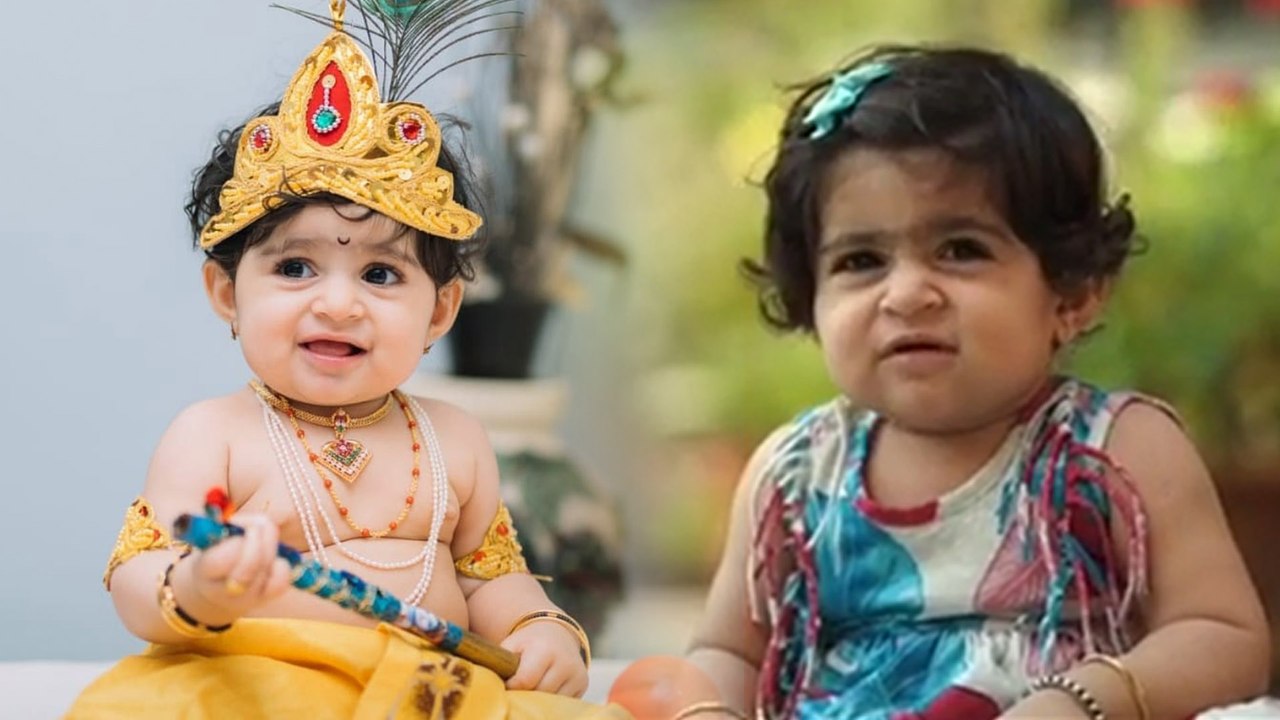 Ayra celebrates her 1st birthday with her baby brother | FILMIBEAT KANNADA