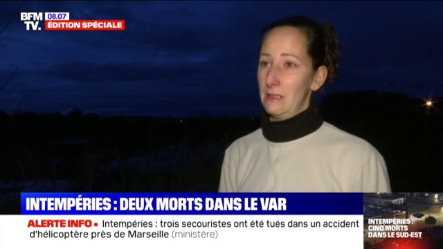 La compagne d'une victime des intempéries à Fréjus dans le Var témoigne sur BFMTV