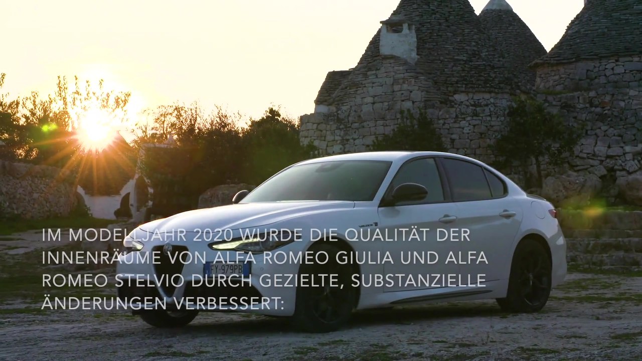 Alfa Romeo Giulia und Alfa Romeo Stelvio im Modelljahr 2020 - Neu gestaltete, qualitativ noch hochwertigere Innenräume