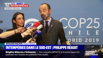 Intempéries dans le Sud-Est: Philippe réagit - 02/12