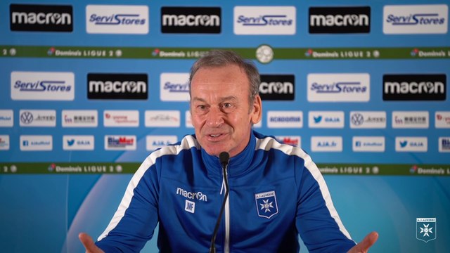 Conférence de presse de Jean-Marc Furlan avant AJA-Valenciennes FC