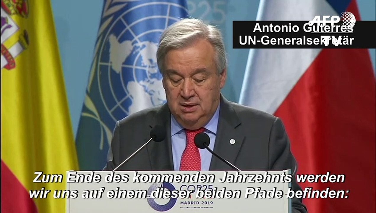 Guterres zum Klimawandel: 'Kapitulation' oder 'Hoffnung'