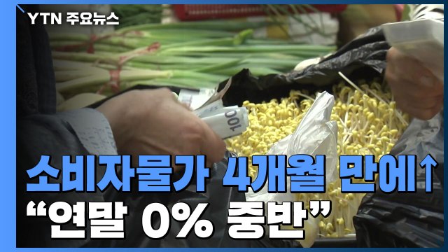 소비자물가, 4개월 만에 상승... 연말 0% 중반 / YTN