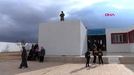 Şanlıurfa tel abyad'da teröristlerin tahrip ettiği okul onarılarak eğitime açıldı