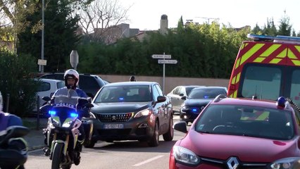 Crash d'hélicoptère au Rove : Castaner à la caserne des pompiers de Marignane