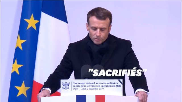 L'hommage de Macron aux soldats morts au Mali pour la liberté du monde