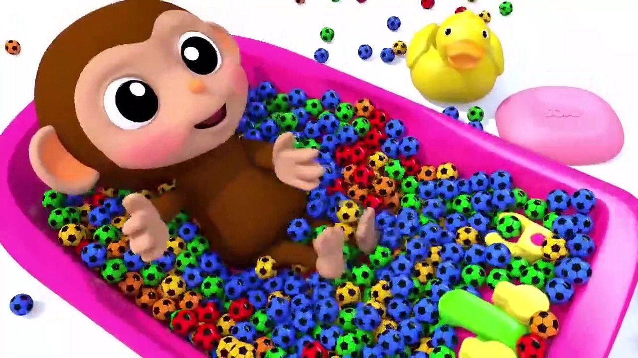 Lernen Sie Farben Baby Affe Futball Bad Zeit Fingerlied Kinderlieder Für Kinder