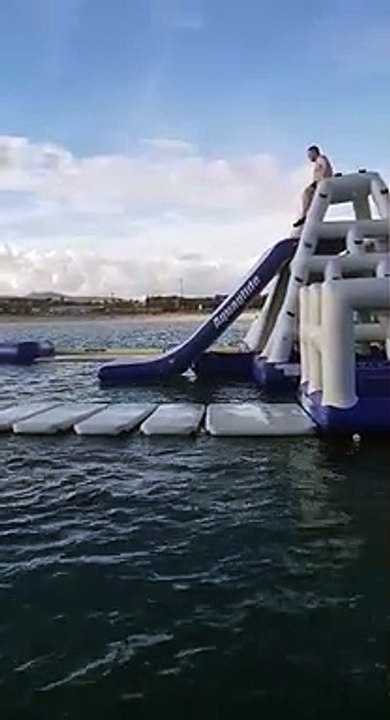 Falling Down a Water Slide Face First