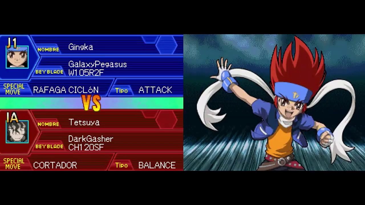 Beyblade Metal Masters NDS - Modo Arcade con Gingka #MetalFight #MetalMasters #Gingka #GalaxyPegasus #RJ_Anda