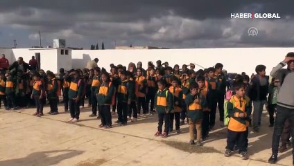 Tel Abyad'da teröristlerin tahrip ettiği okul onarılarak eğitime açıldı