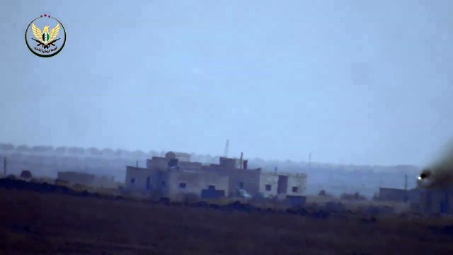 شاهد تدمير مدفع رشاش 23مم لعصابات الأسد في كراتين بريف إدلب الشرقي بعد استهدافه بصاروخ مضاد للدروع