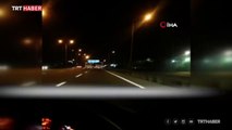 Yolda video çekerken, önündeki kazayı böyle görüntüledi