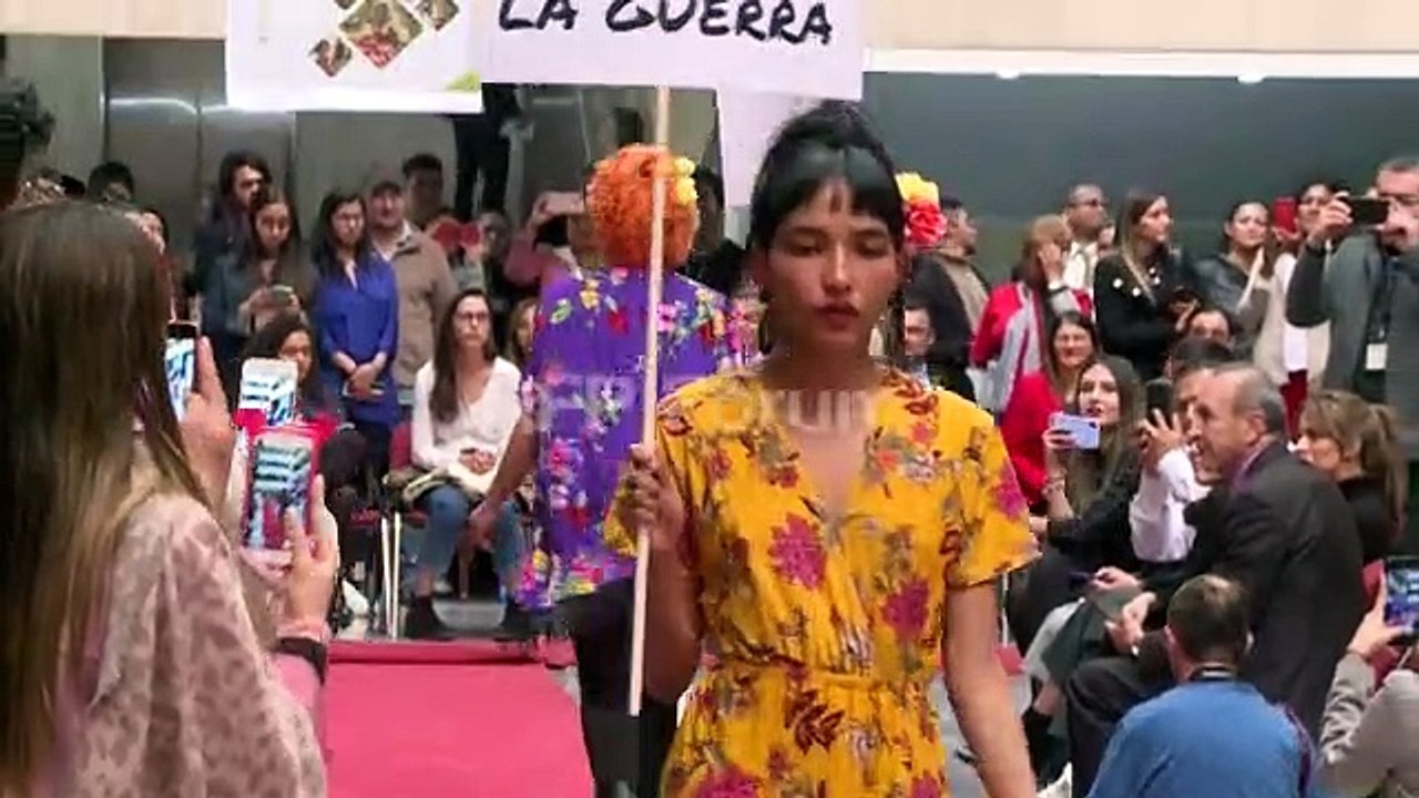 Former FARC rebels hold fashion show in Colombian Congress