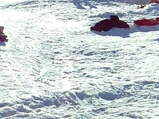 ambre fait de la luge