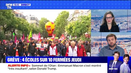 Grève: 4 écoles sur 10 fermées jeudi (3) - 03/12