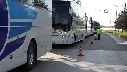 Yolcu otobüslerine kış lastiği denetimi