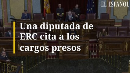 Una diputada de ERC cita a los cargos preso