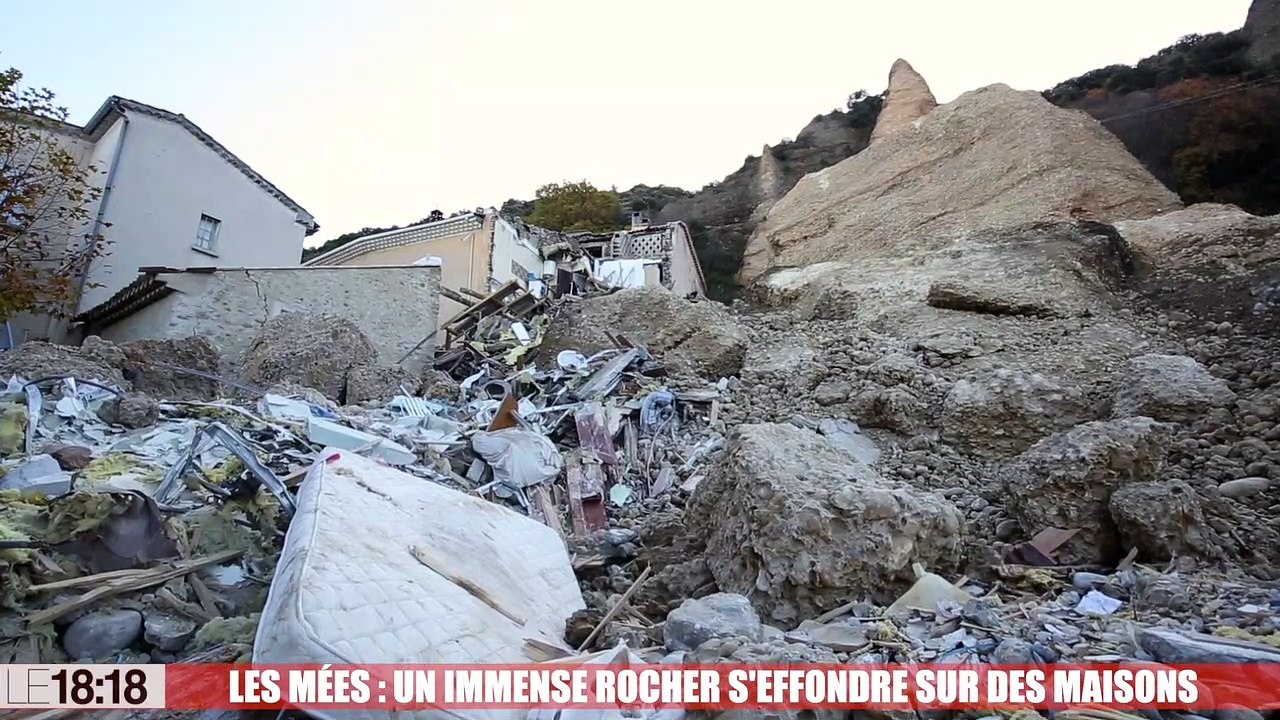 Les Mées : un immense rocher s'effondre sur des habitations