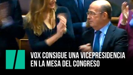 Vox consigue una vicepresidencia en la Mesa del Congreso