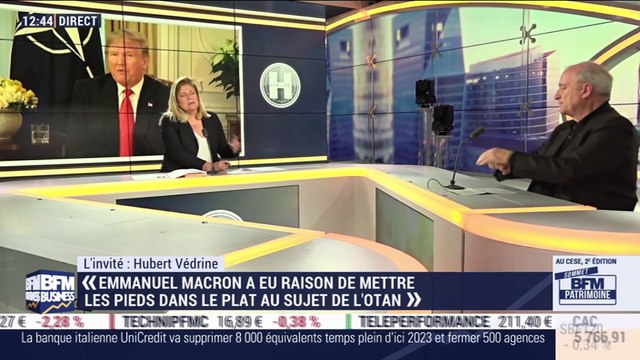 Hubert Védrine(Institut François Mitterrand) : Trump juge les propos de Macron sur l'Otan très insultants - 03/12