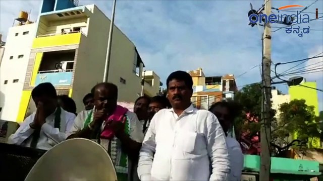 H D Kumaraswamy campaign for Mahalakshmi Layout JDS candidate