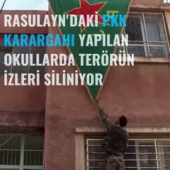 Rasulayn'daki PKK karargahı yapılan okullarda terörün izleri siliniyor
