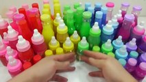 Glitter Slime Learn Colors Mix Water Clay Play Doh Surprise Eggs Toys