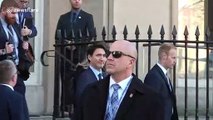 Canadian Prime Minister Justin Trudeau makes his way to NATO summit in London