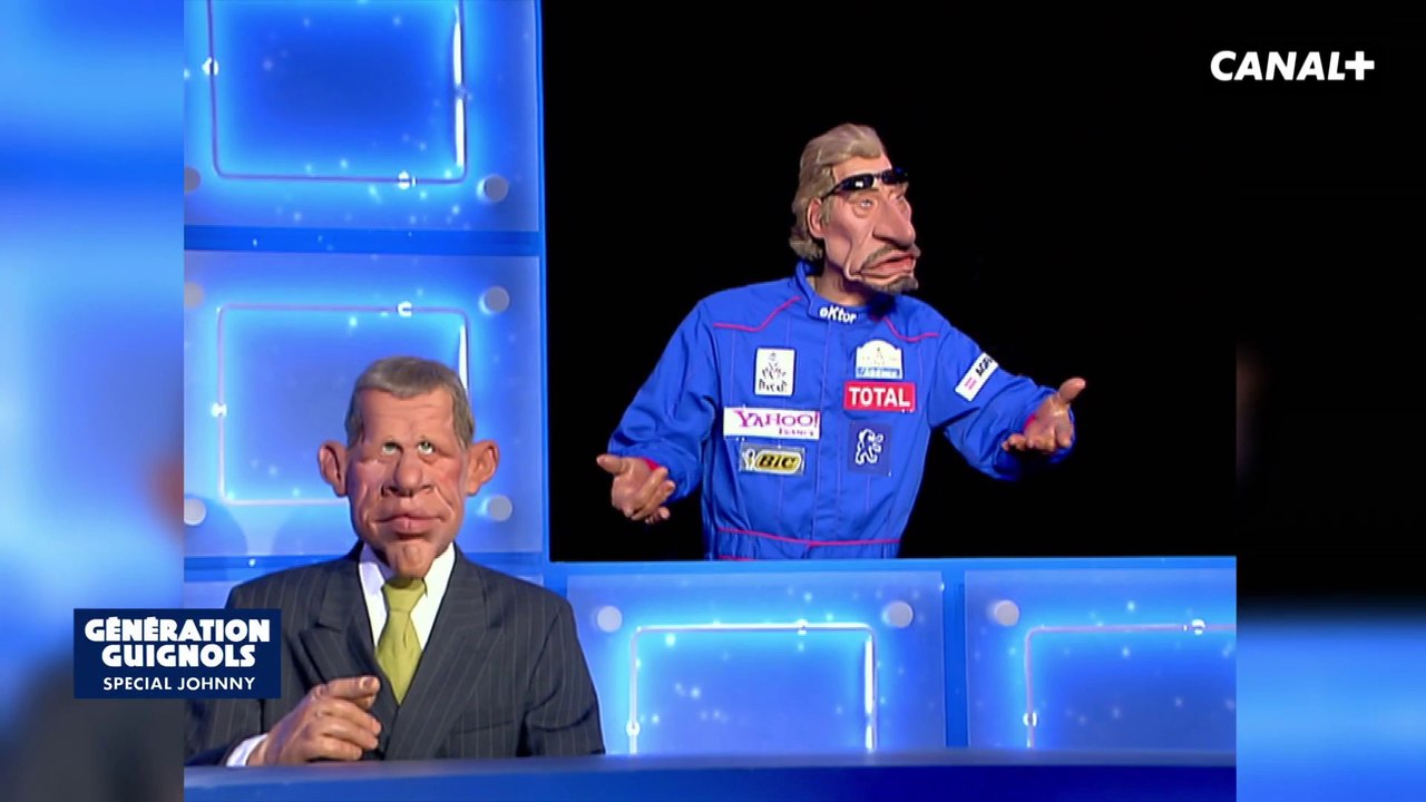 Paris-Dakar, Johnny Hallyday - Les Guignols - Canal+
