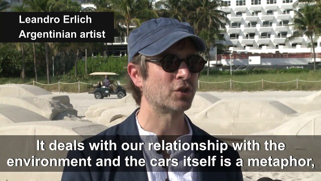 Sand cars replace sand castles at Miami Art Basel