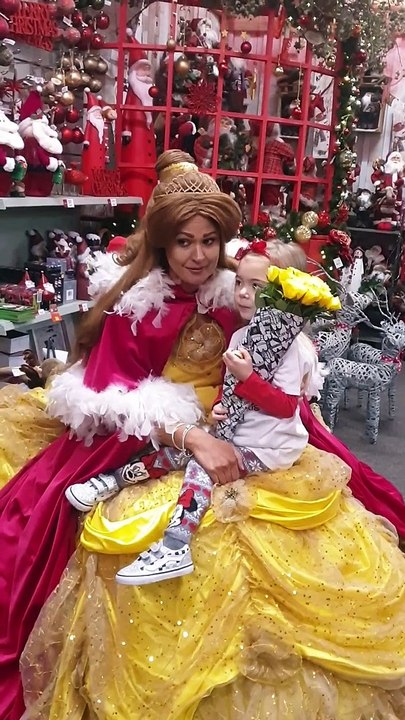 Thalia being told about Disneyland