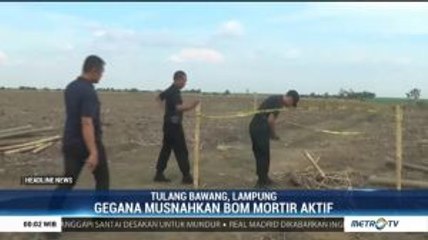 Gegana Musnahkan Bom Mortif Aktif Zaman Belanda di Lampung