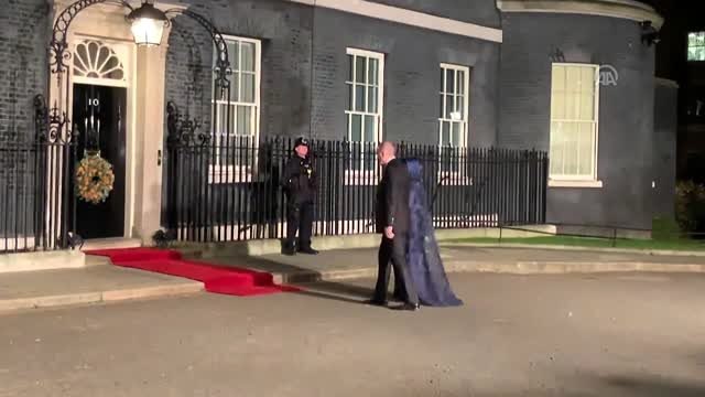 Erdoğan, İngiltere Başbakanı Johnson tarafından liderler onuruna verilen yemeğe katıldı