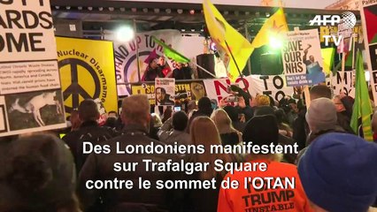 Manifestation à Londres contre le sommet de l'OTAN et la visite de Trump