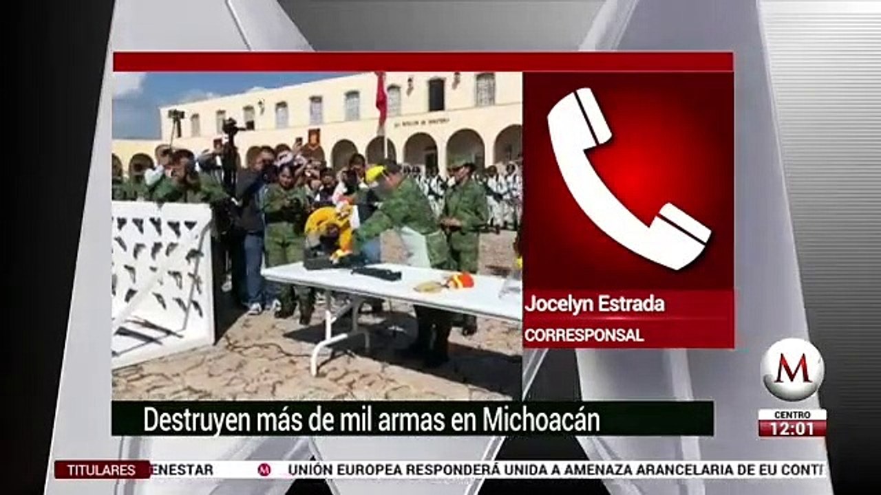En Michoacán, destruyen armas confiscadas al crimen organizado