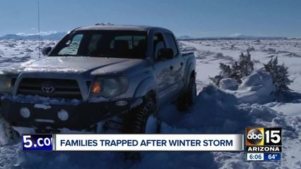 Arizona families trapped after winter storm