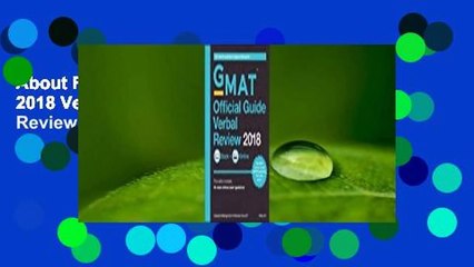 About For Books  GMAT Official Guide 2018 Verbal Review: Book + Online  Review