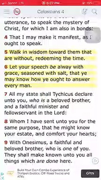COLOSSIANS 4:6 QUICK HITTER