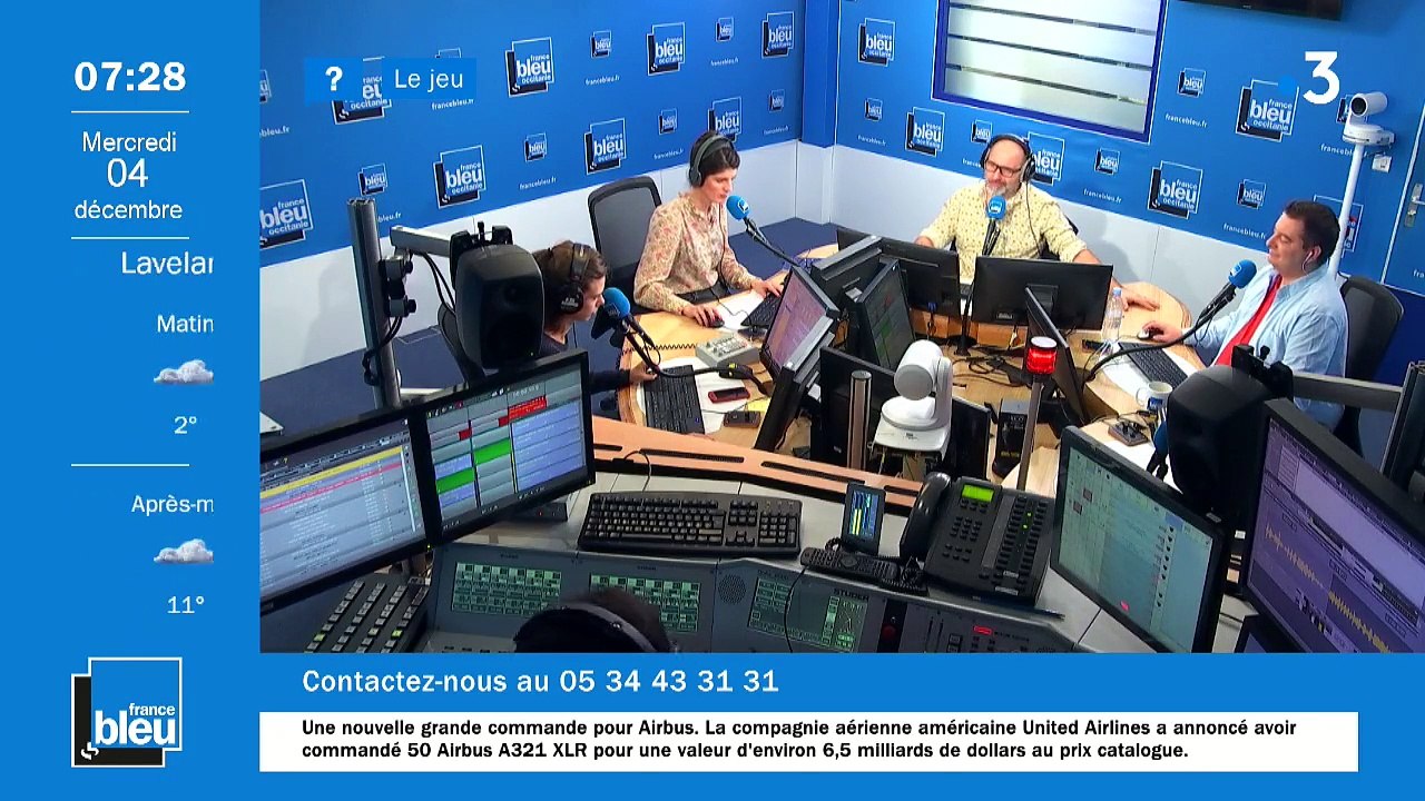 La matinale de France Bleu Occitanie - Emission du mercredi 04 décembre 2019