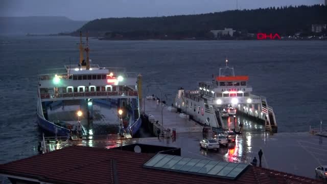 Çanakkale gökçeada feribot seferlerine fırtına engeli