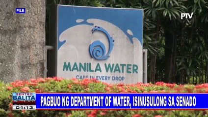 Pagbuo ng Department of Water, isinusulong sa Senado