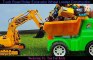 Learn Car Names With Cars Toys Dump Truck Road Roller Excavator Wheel Loader Construction Toys