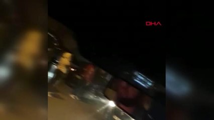 Trafik magandalarının arnavutköy'de caddeyi kapatıp drift yapması kamerada