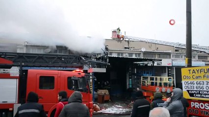 Sanayide korkutan yangın