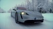 The new Porsche Taycan 4S in Dolomite Silver Driving Video