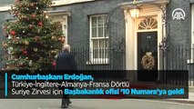 Cumhurbaşkanı Erdoğan, Türkiye-İngiltere-Almanya-Fransa Dörtlü Suriye Zirvesi için Başbakanlık ofisi '10 Numara'ya geldi