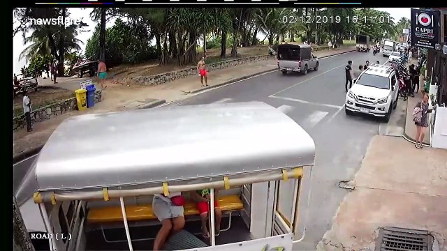 American tourist chased down street by angry chef after complaining about quality of food at Thai restaurant