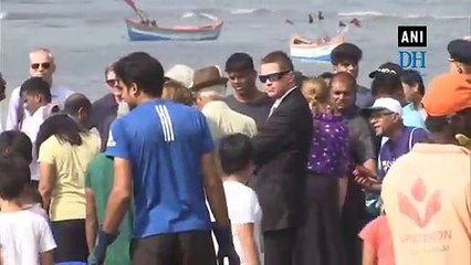 Swedish royal couple takes part in cleanliness drive at Mumbai’s Versova Beach