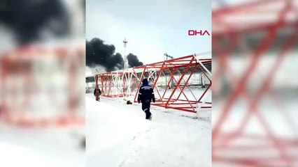 Rusya'da petrol boru hattında yangın 2 yaralı