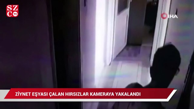 Evden 30 bin TL değerinde ziynet eşyası çalan şahıslar kamerada